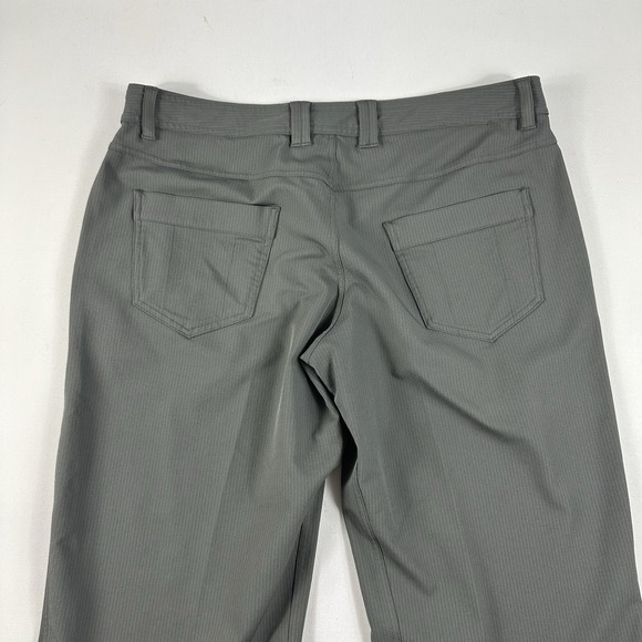 Lululemon Athletica Gray ABC Pant Men 38x30 Pinstripe Performance Baggy Wide Leg - Picture 5 of 10